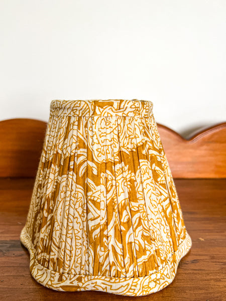 SALE Leticia Block Printed Pleated Lampshade