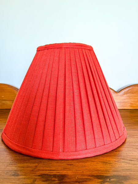 Watermelon Linen Knife Pleat Gathered Lampshade