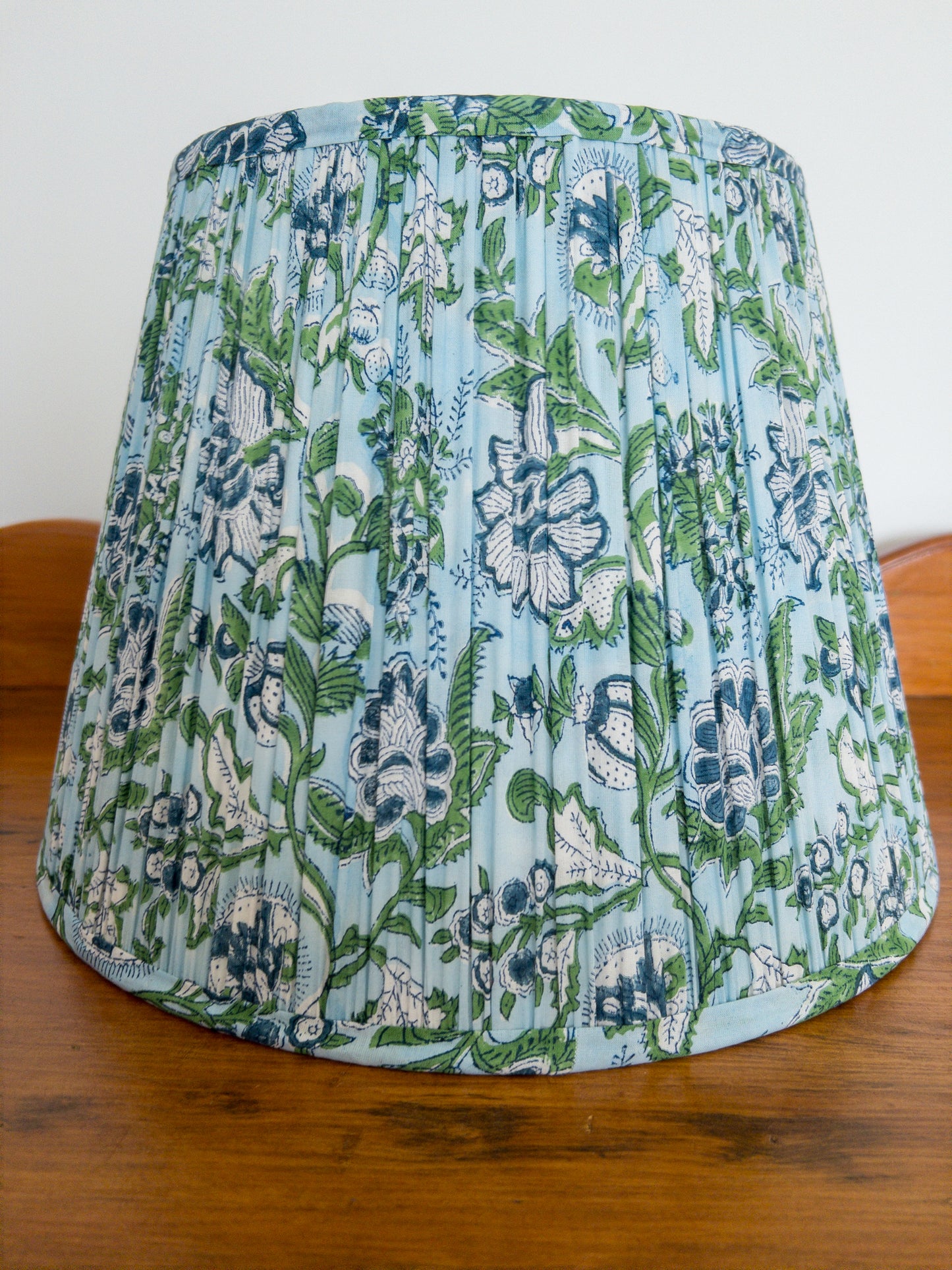 Sterling Block Printed Pleated Lampshade