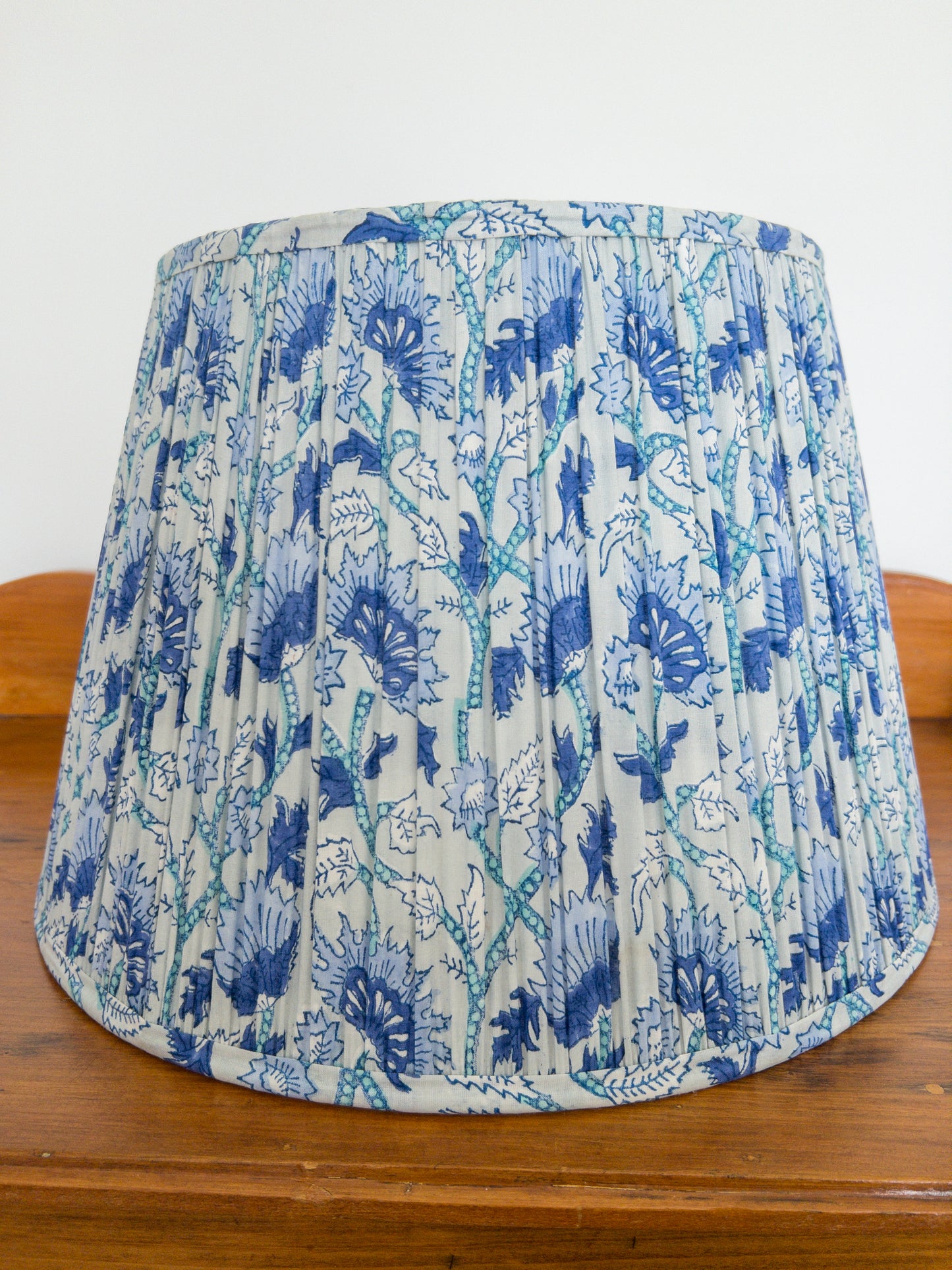 Monroe Block Printed Pleated Lampshade