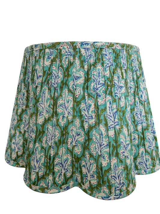 Victoria Block Printed Pleated Lampshade