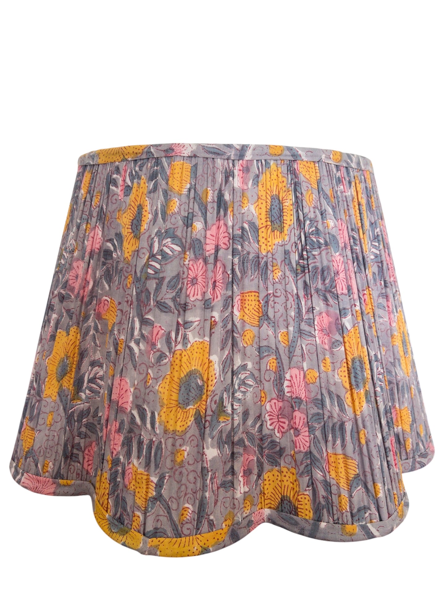 Harlow Block Printed Pleated Lampshade
