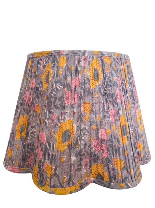 Harlow Block Printed Pleated Lampshade