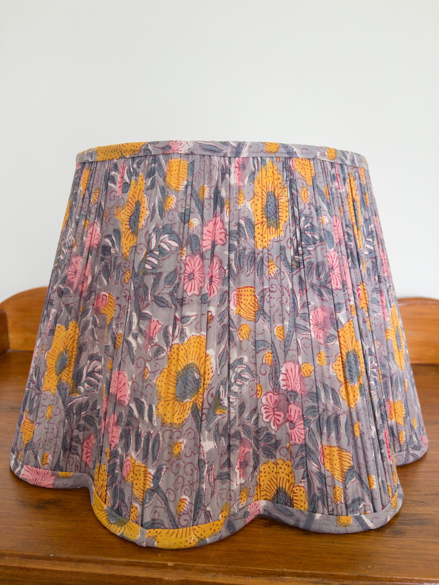 Harlow Block Printed Pleated Lampshade