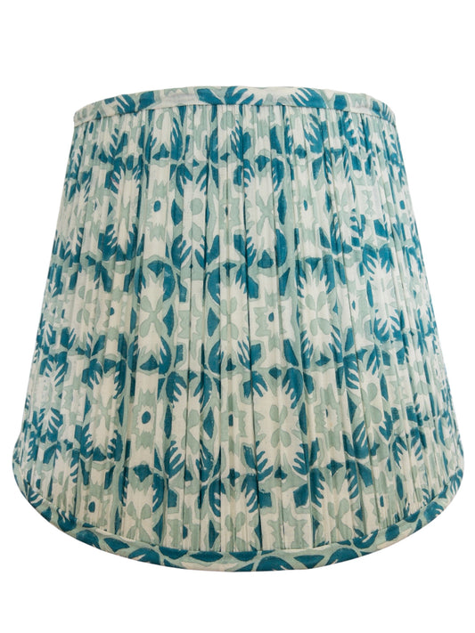 Beaumont Block Printed Pleated Lampshade