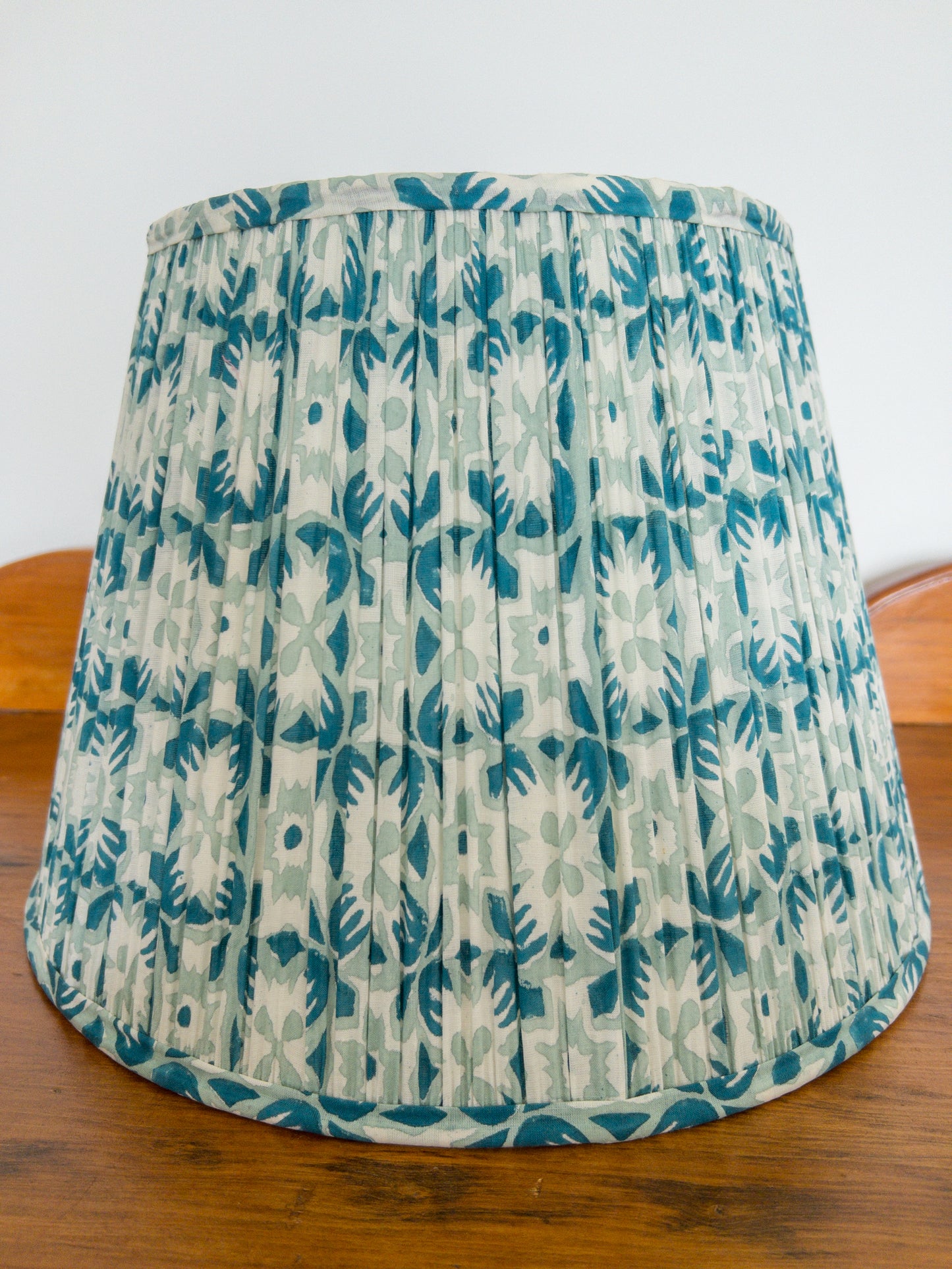 Beaumont Block Printed Pleated Lampshade