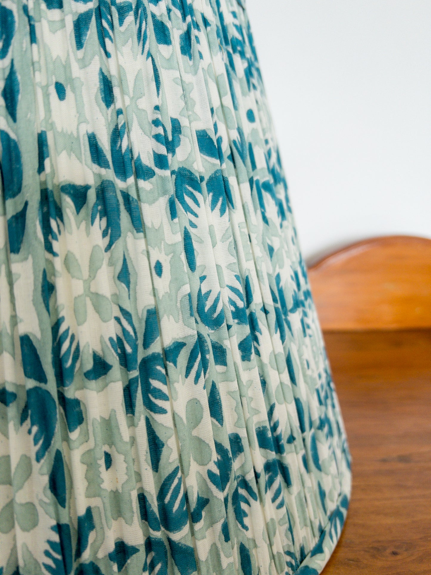 Beaumont Block Printed Pleated Lampshade