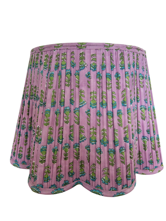 Alexander Block Printed Pleated Lampshade