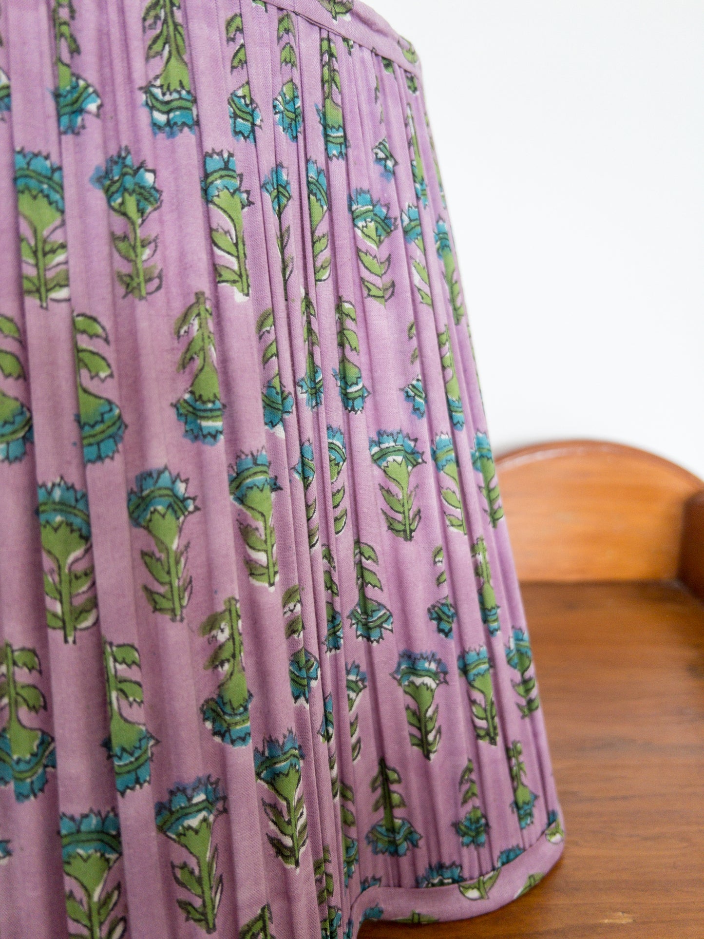 Alexander Block Printed Pleated Lampshade