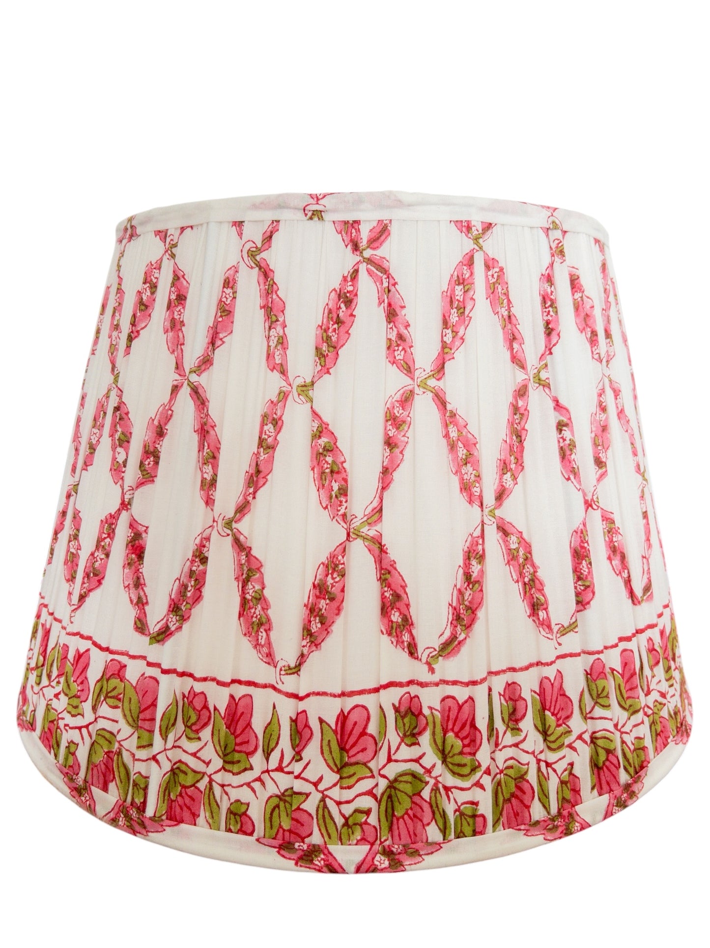 Isabella Block Printed Pleated Lampshade