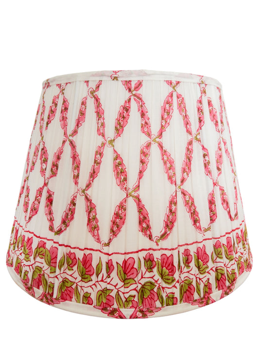 Isabella Block Printed Pleated Lampshade