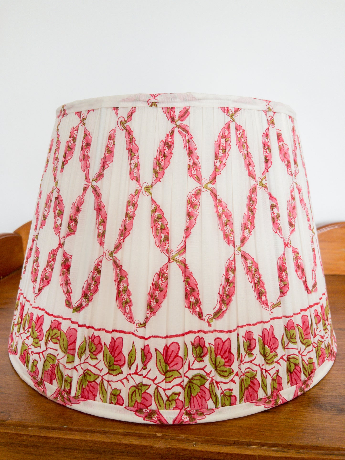 Isabella Block Printed Pleated Lampshade