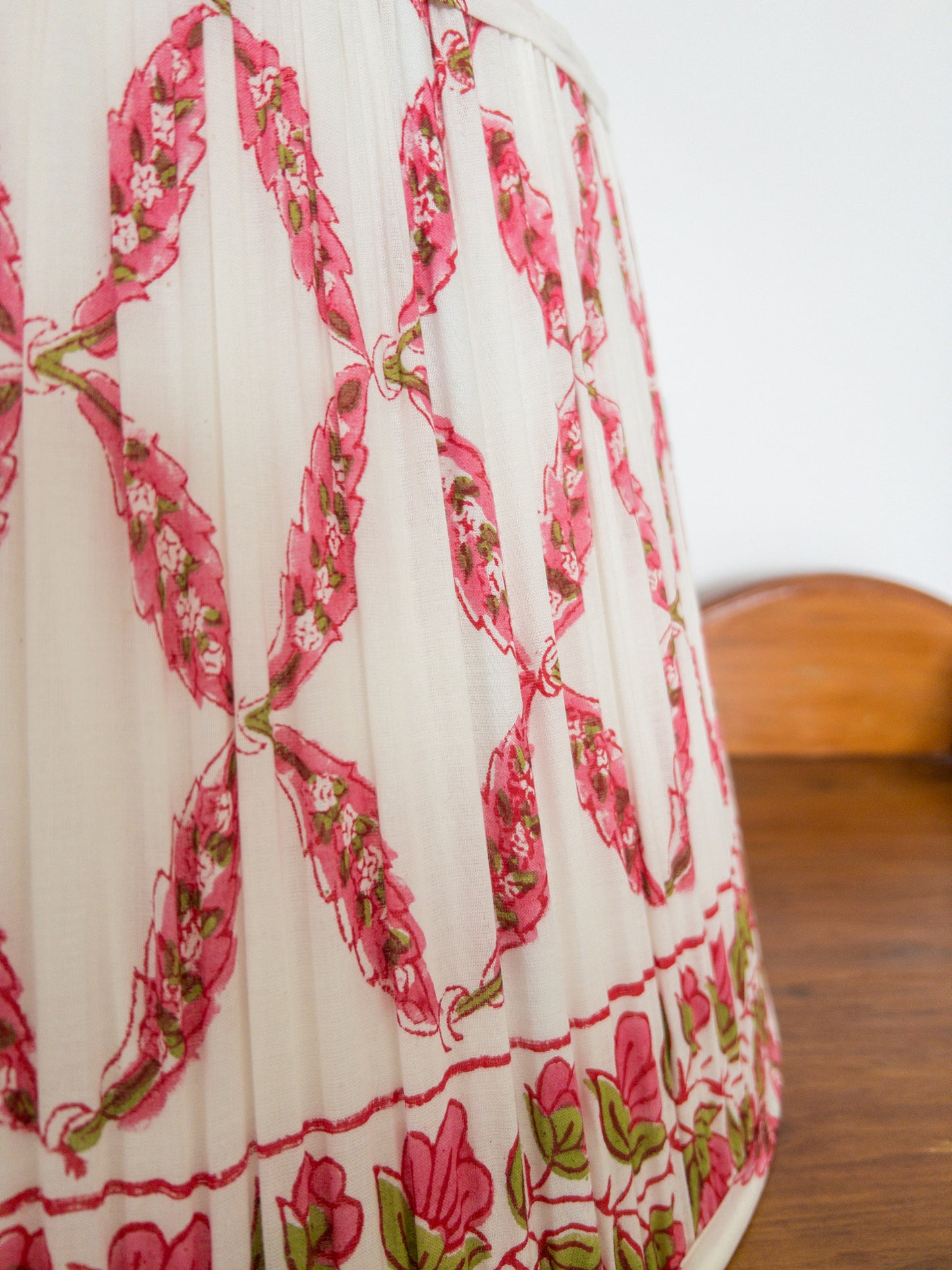 Isabella Block Printed Pleated Lampshade