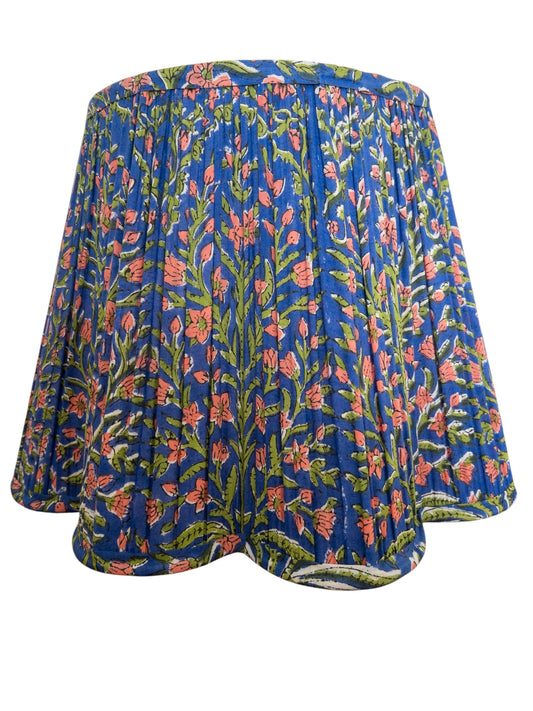 Theodore Block Printed Pleated Lampshade