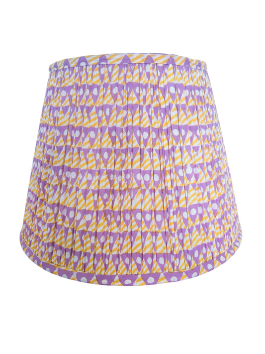 Posy Block Printed Pleated Lampshade