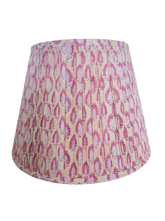 Pearl Block Printed Pleated Lampshade