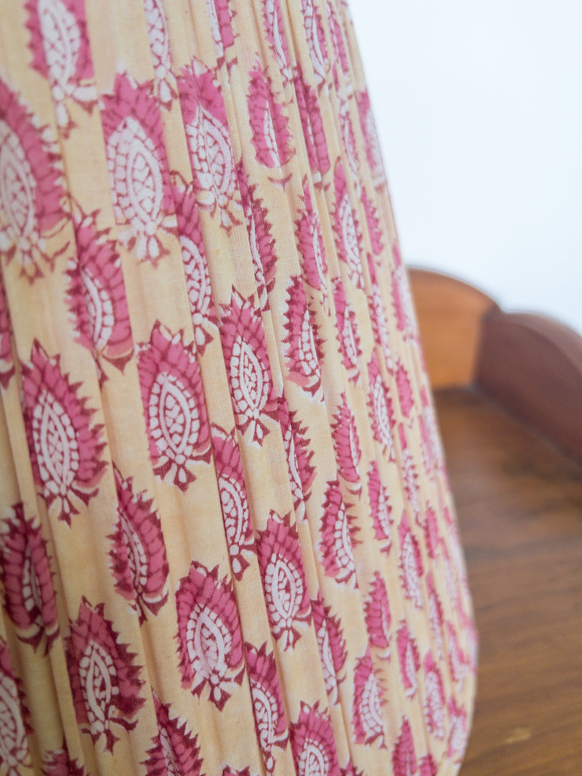 Pearl Block Printed Pleated Lampshade