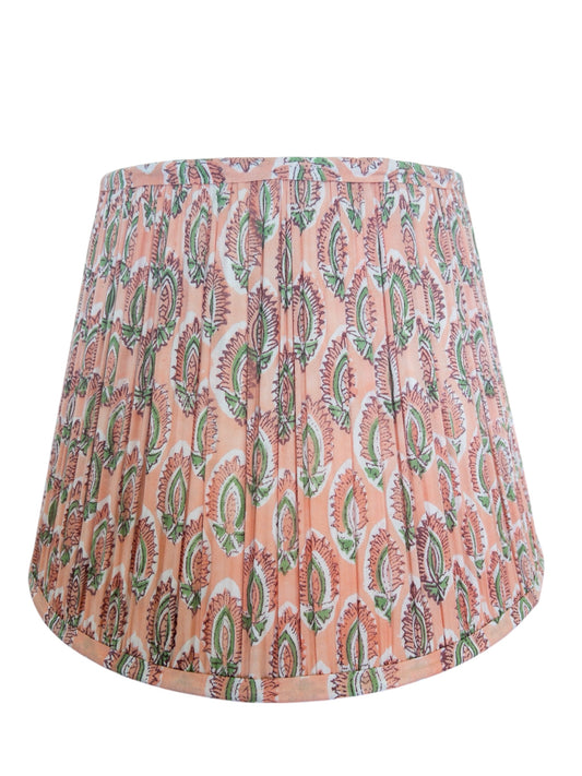Tilly Block Printed Pleated Lampshade