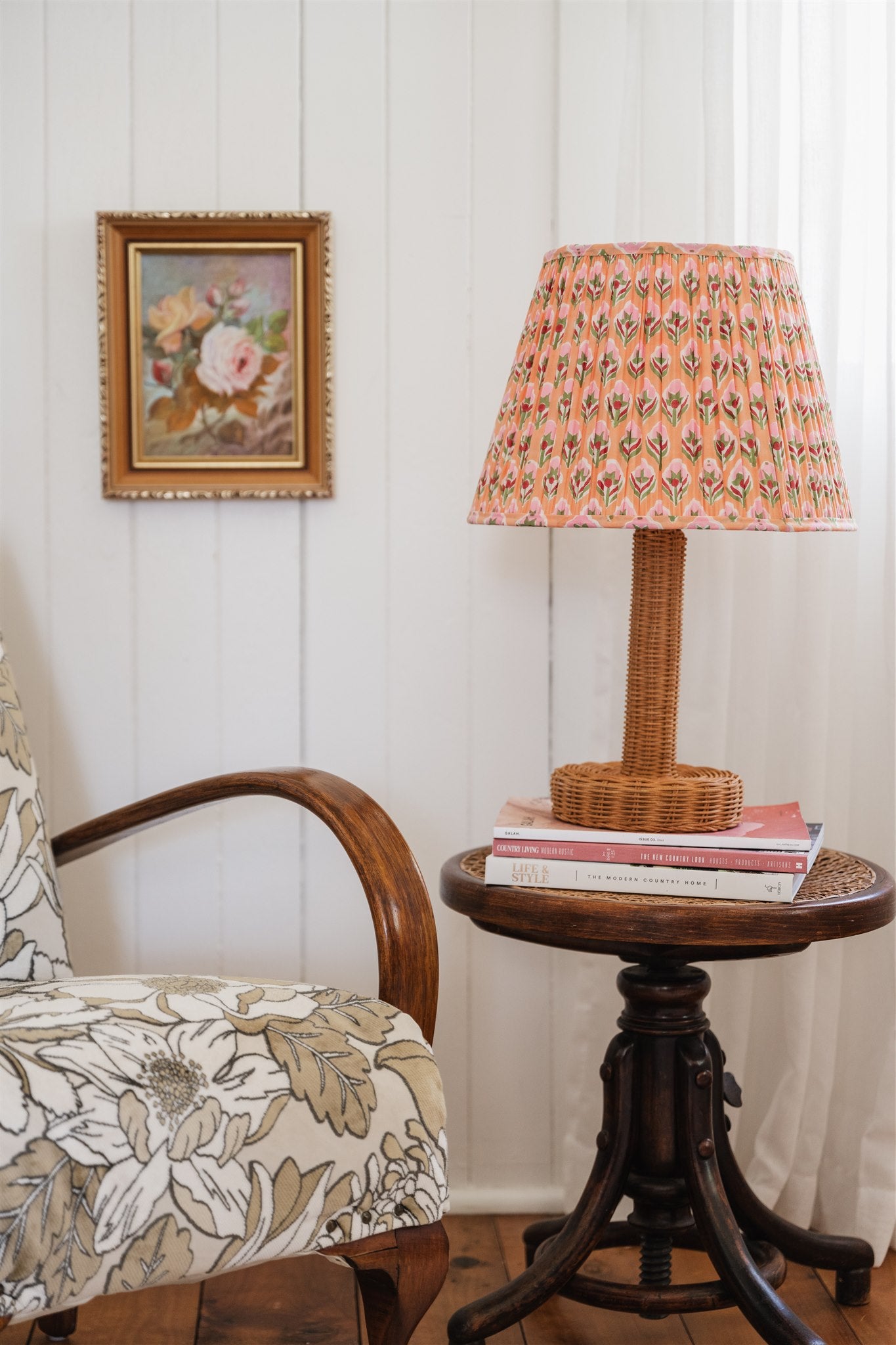 Sebastian Block Printed Pleated Lampshade