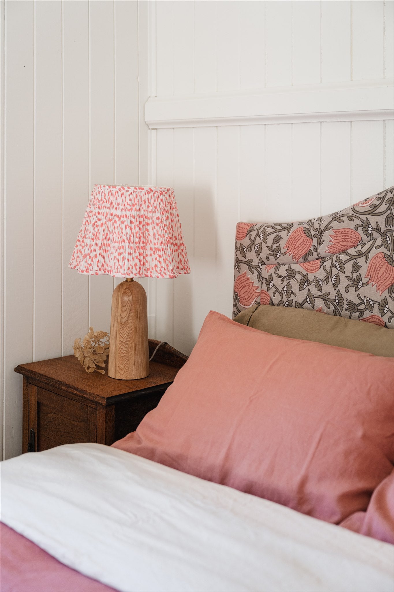 Wilbur Block Printed Pleated Lampshade