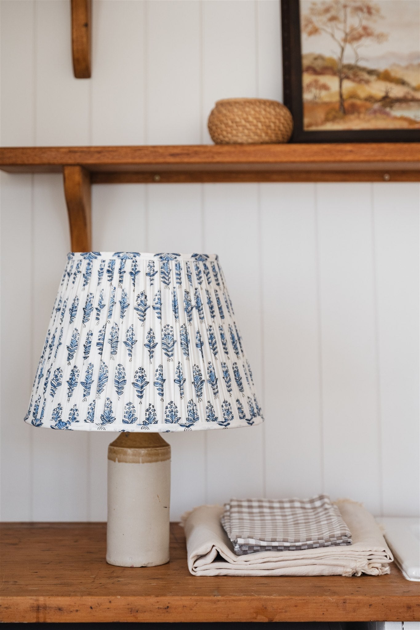 Lucy Block Printed Pleated Lampshade