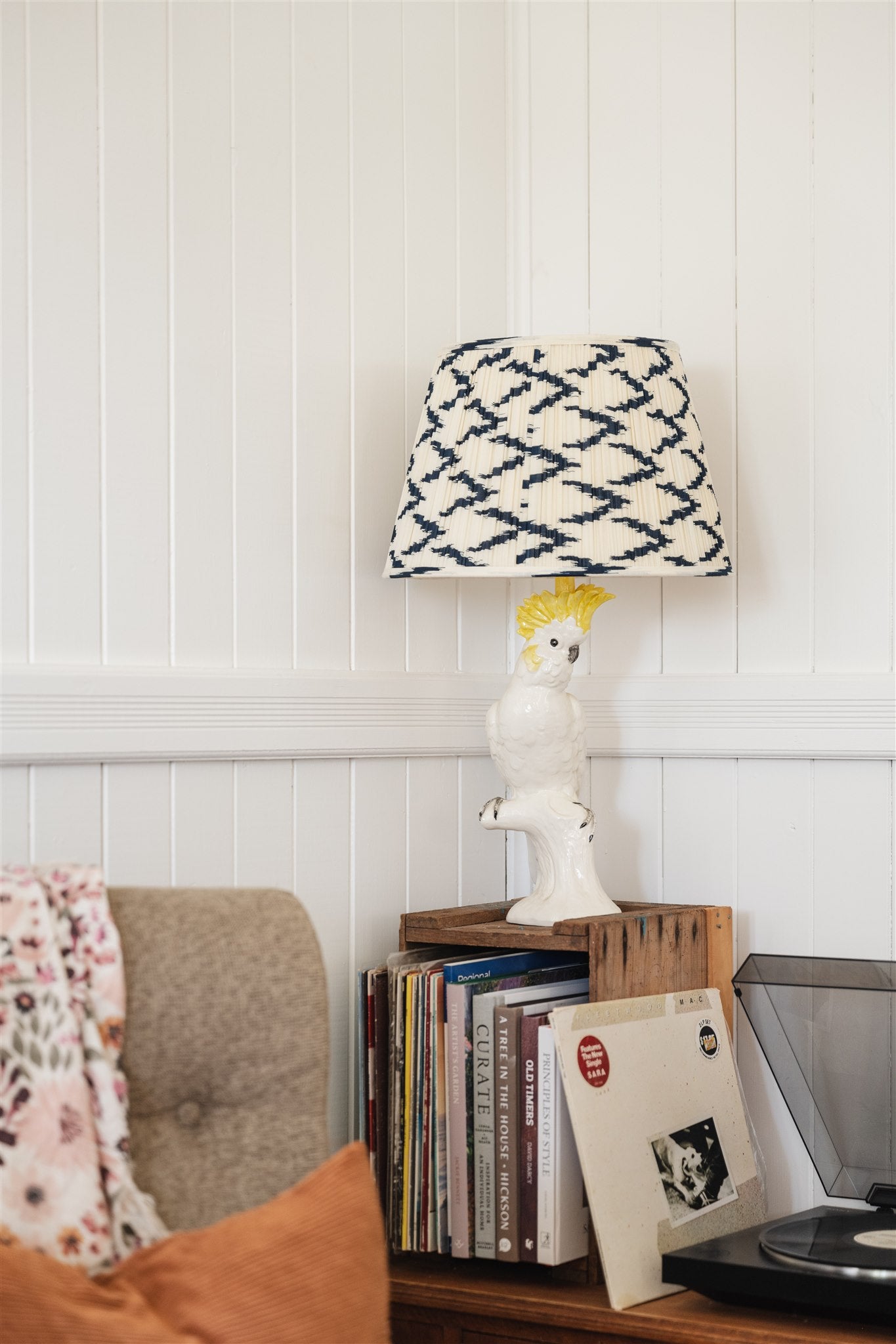 Sebastian Ikat Printed Pleated Lampshade