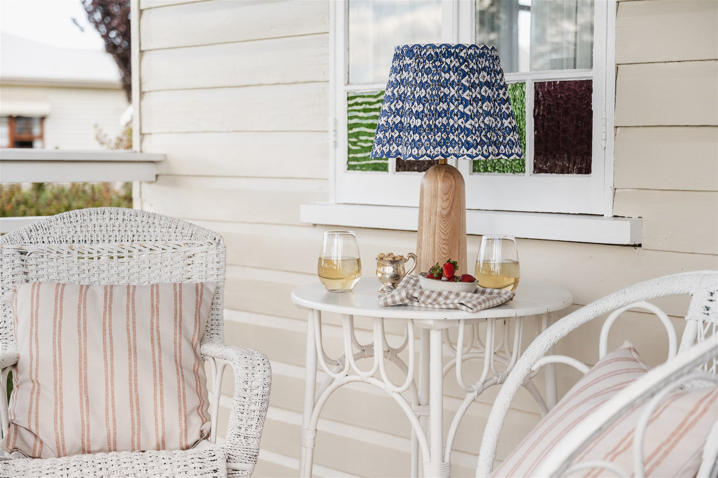 Theo Block Printed Pleated Lampshade