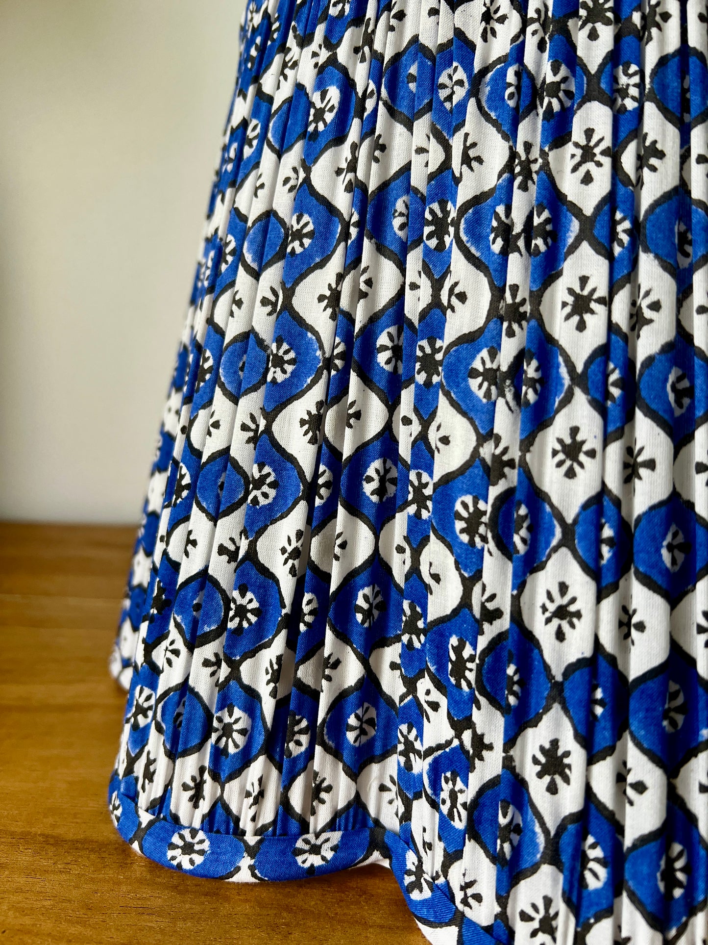Theo Block Printed Pleated Lampshade