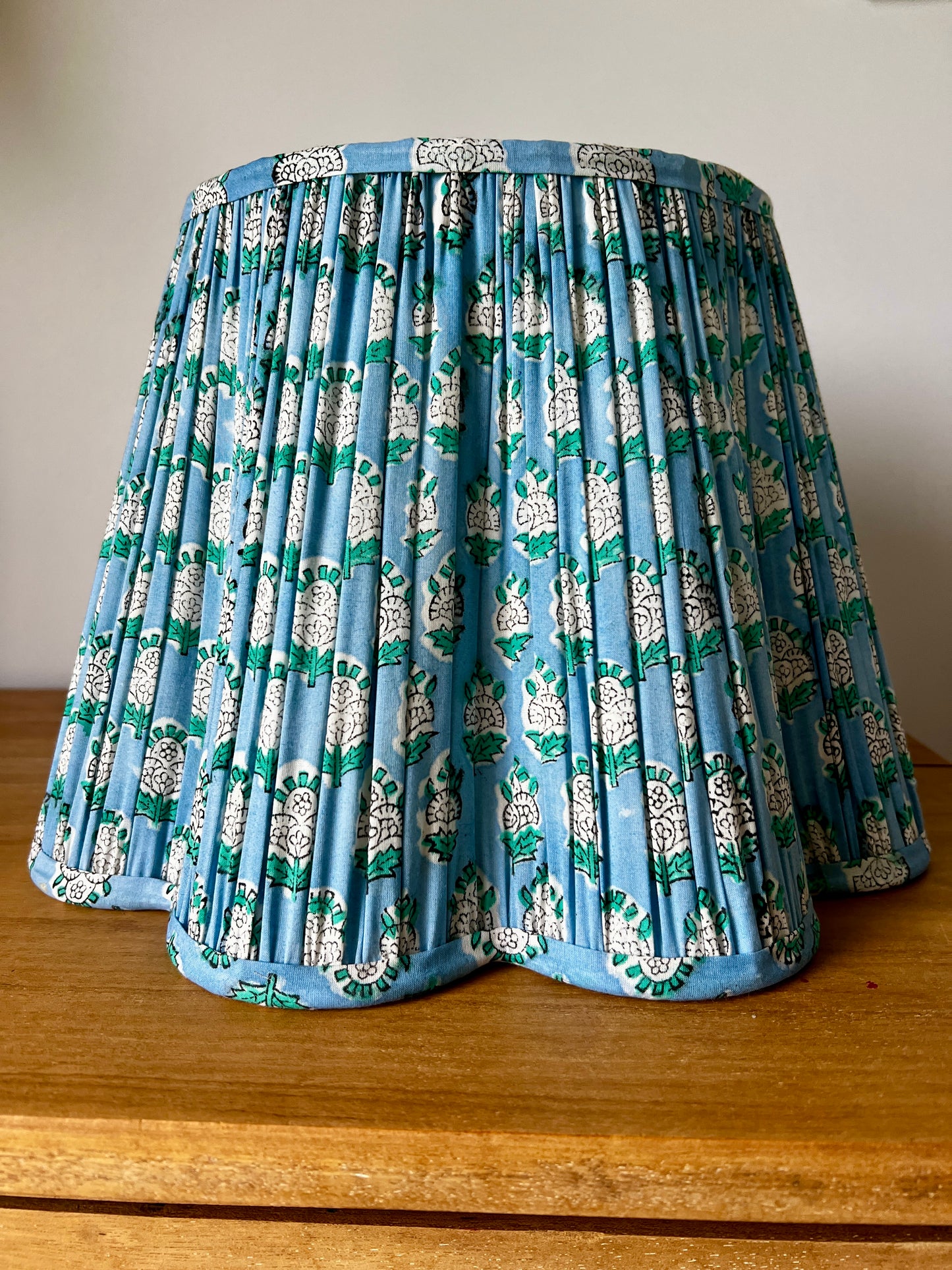Alistair Block Printed Pleated Lampshade