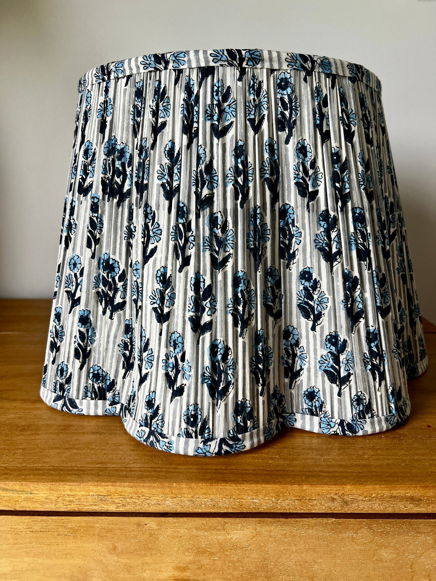 Sylvie Block Printed Pleated Lampshade