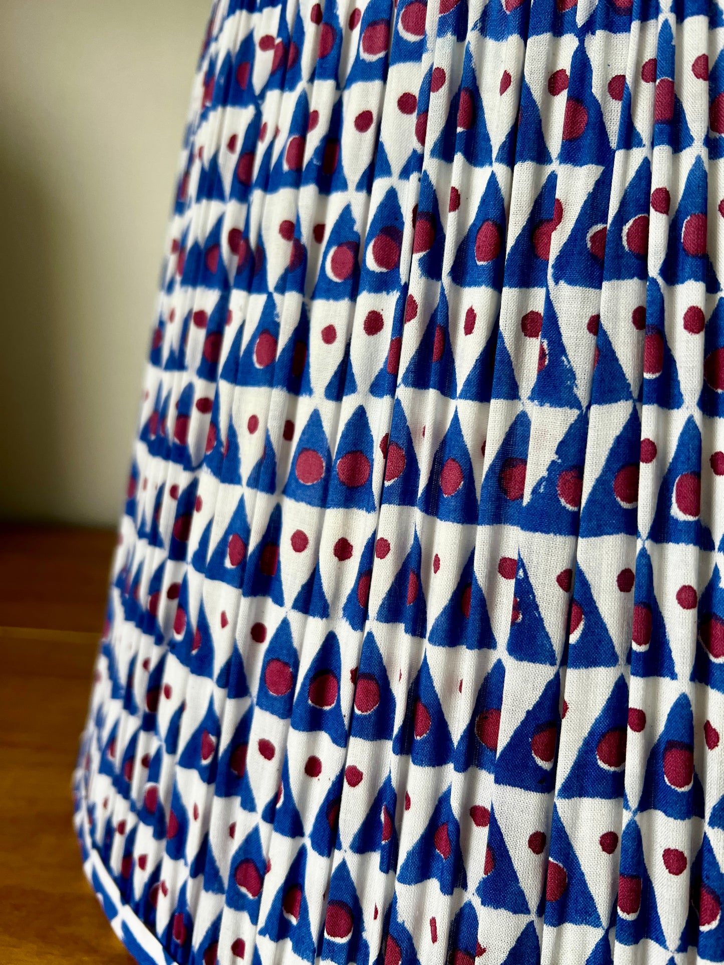 Jasper Block Printed Pleated Lampshade