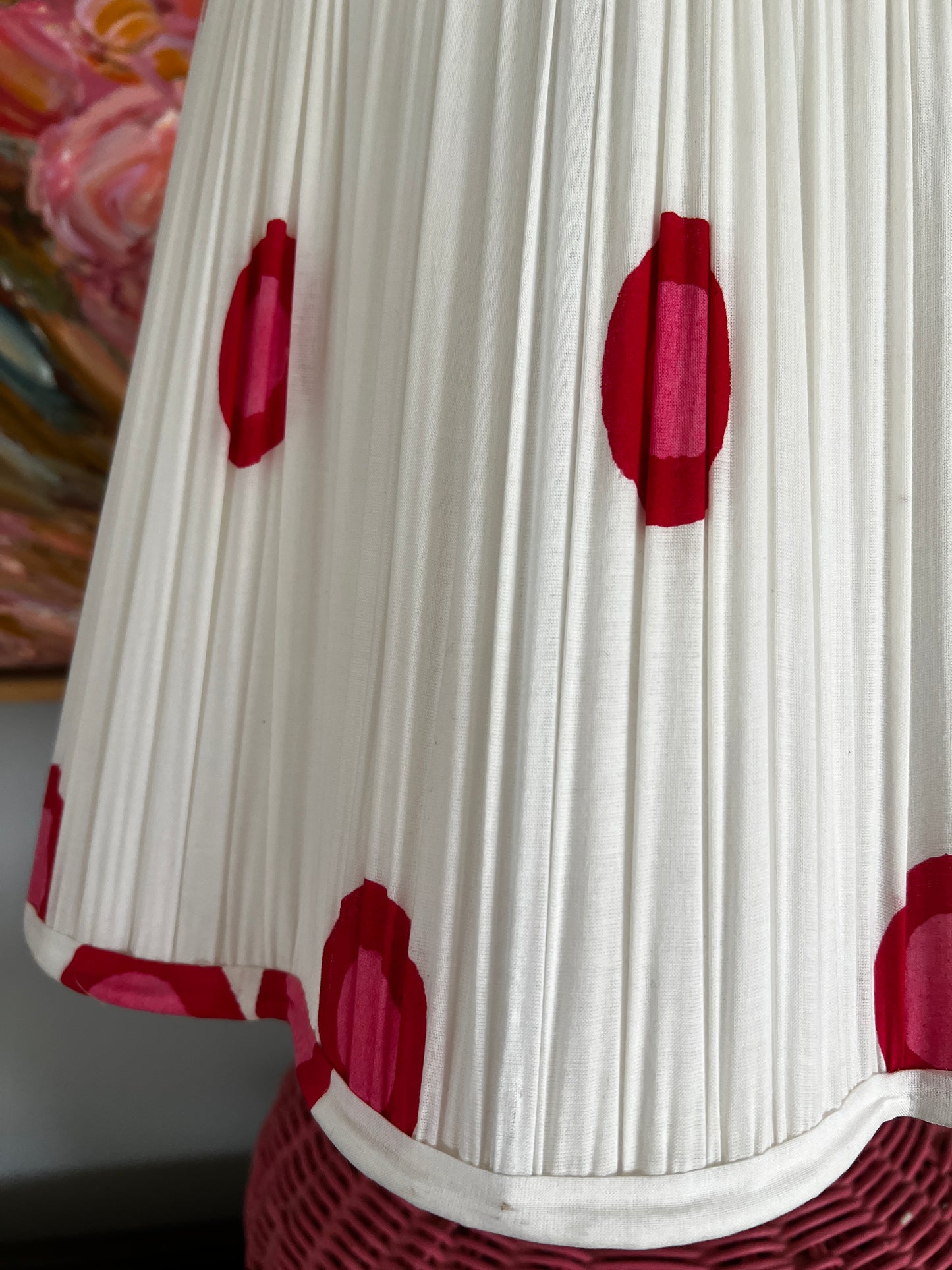 SALE Natasha Block Printed Pleated Lampshade