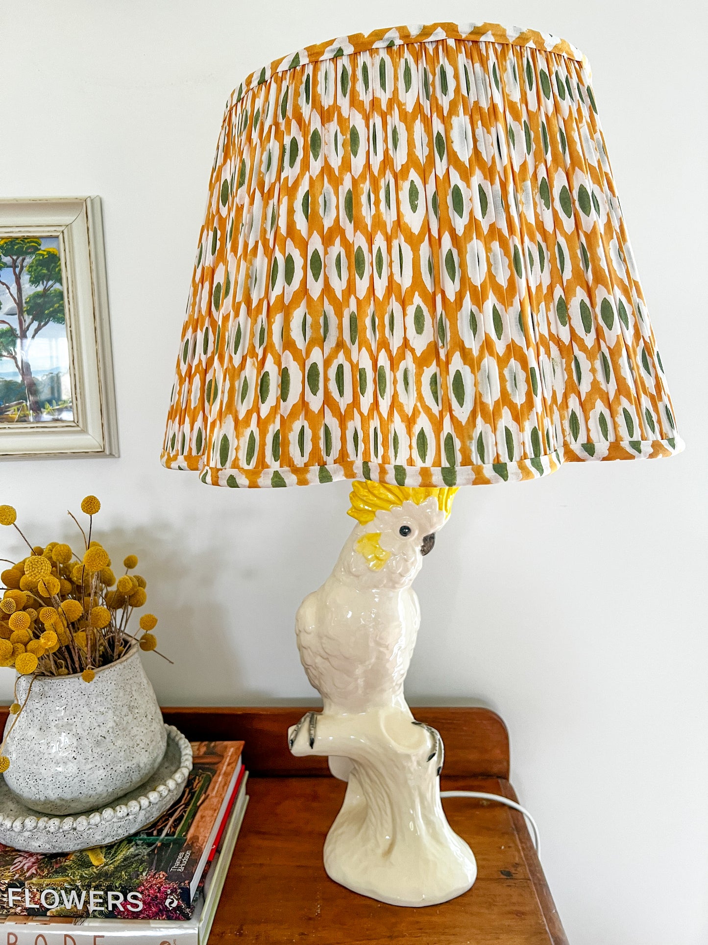 Abby Block Printed Pleated Lampshade