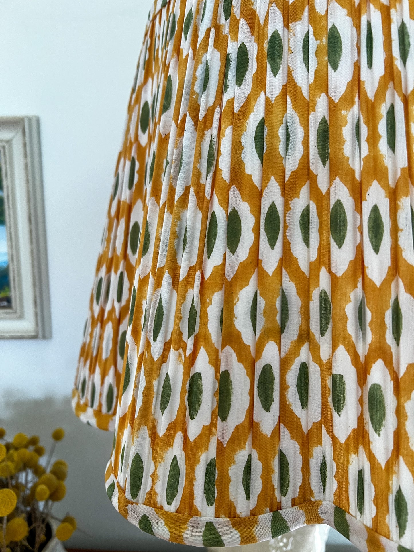 Abby Block Printed Pleated Lampshade