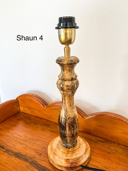 Shaun - Hand Turned Timber Lamp base