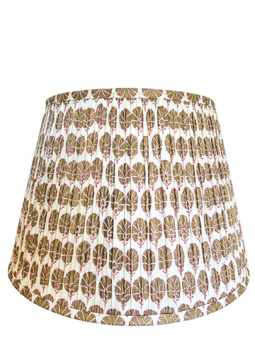 Gold Leaf Cotton Gathered Lampshade
