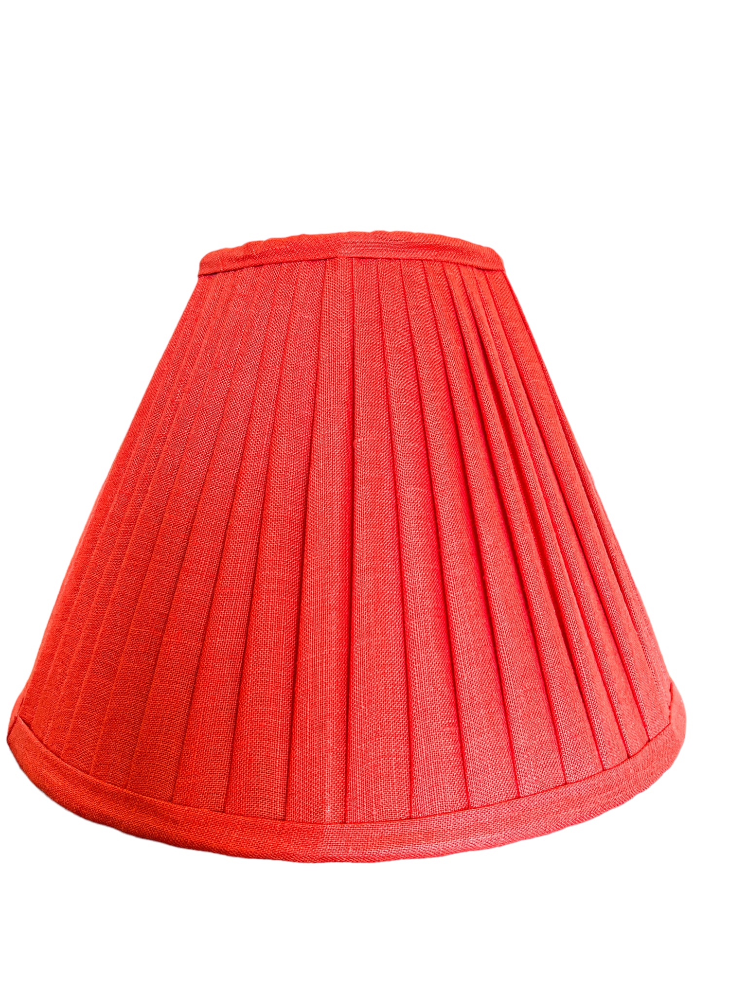 Watermelon Linen Knife Pleat Gathered Lampshade