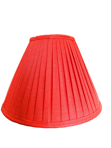 Watermelon Linen Knife Pleat Gathered Lampshade