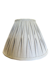 Grey Linen Pinch Pleat Gathered Lampshade