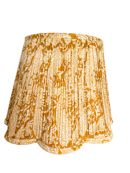 SALE Leticia Block Printed Pleated Lampshade