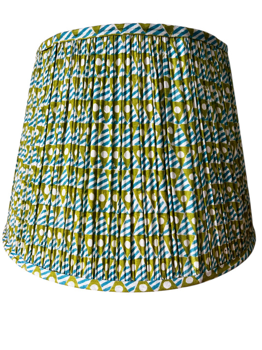 Isla Block Printed Pleated Lampshade