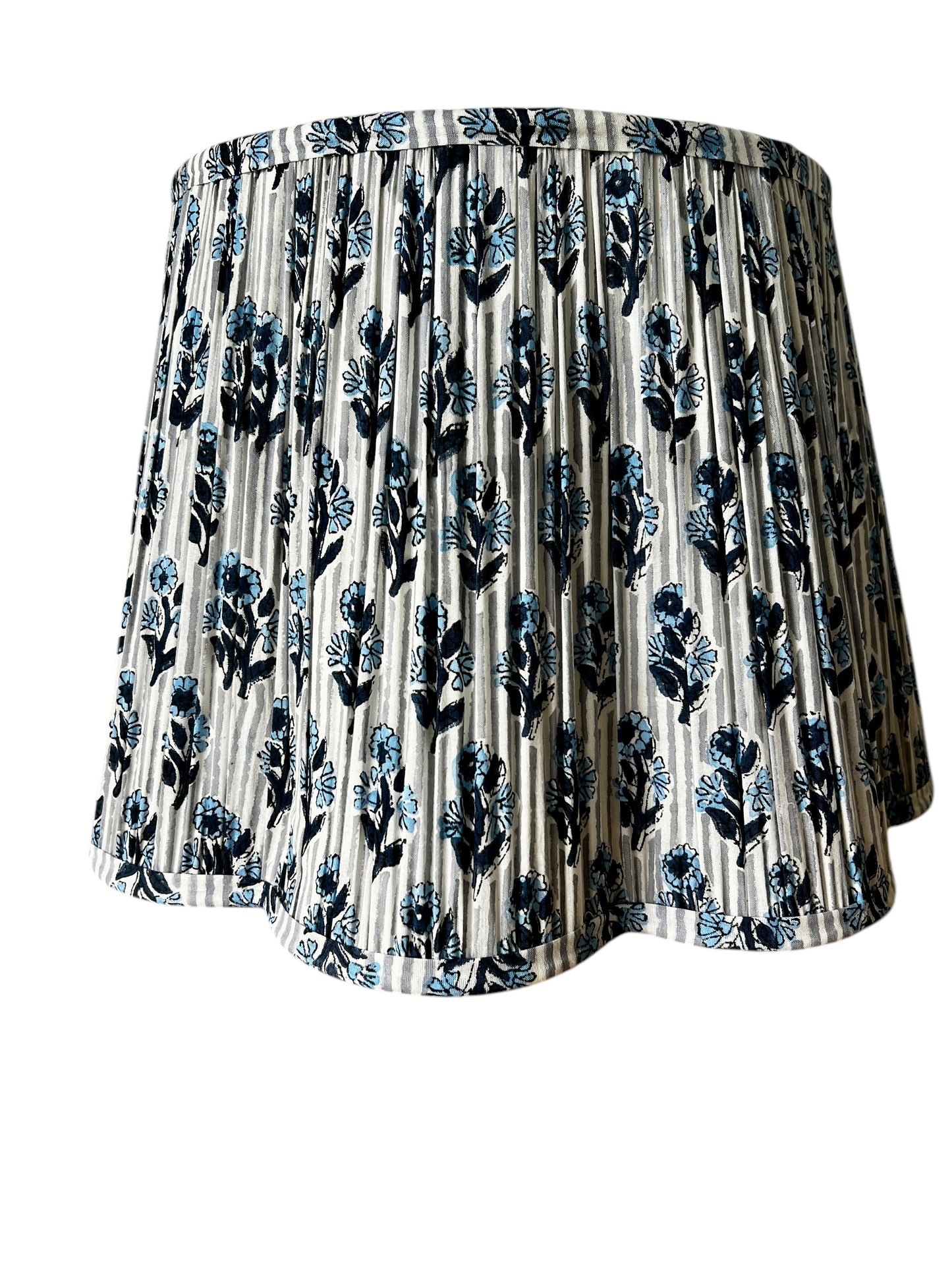 Sylvie Block Printed Pleated Lampshade