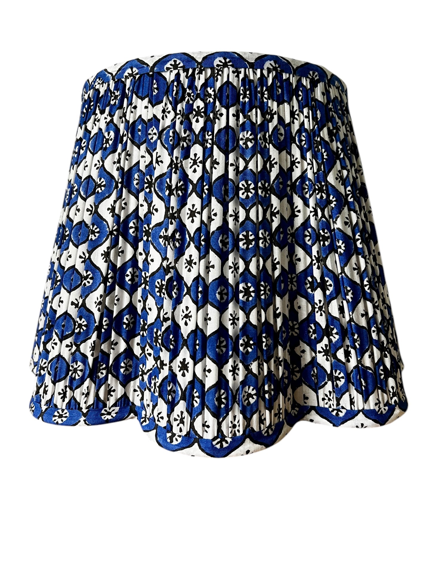 Theo Block Printed Pleated Lampshade