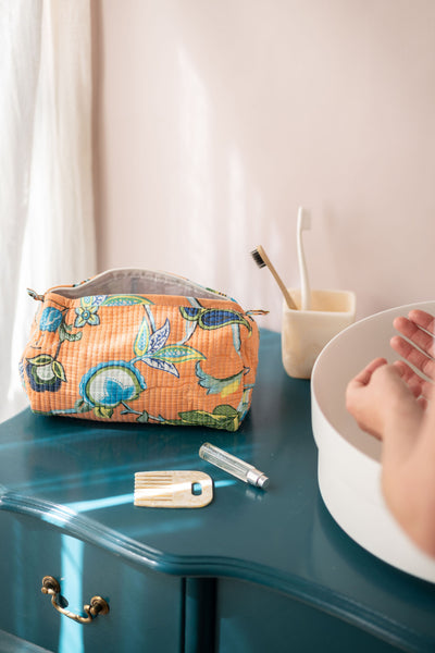 Milton Quilted Cosmetic Bag