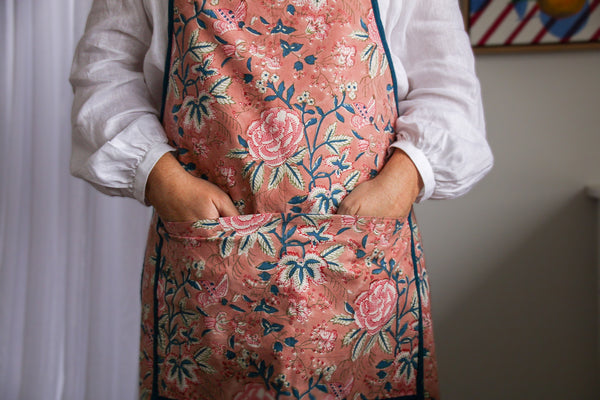SALE Mabel Block Printed Apron