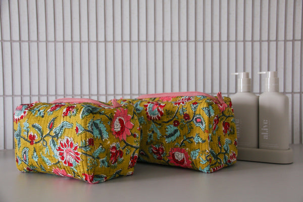 SALE Spice Quilted Cosmetic Bag