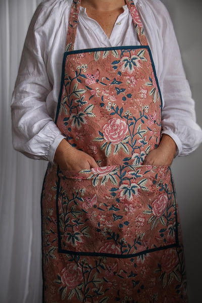 SALE Mabel Block Printed Apron