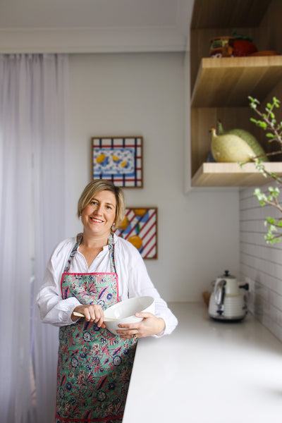 SALE April Block Printed Apron