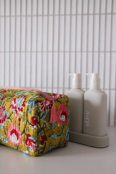 SALE Spice Quilted Cosmetic Bag
