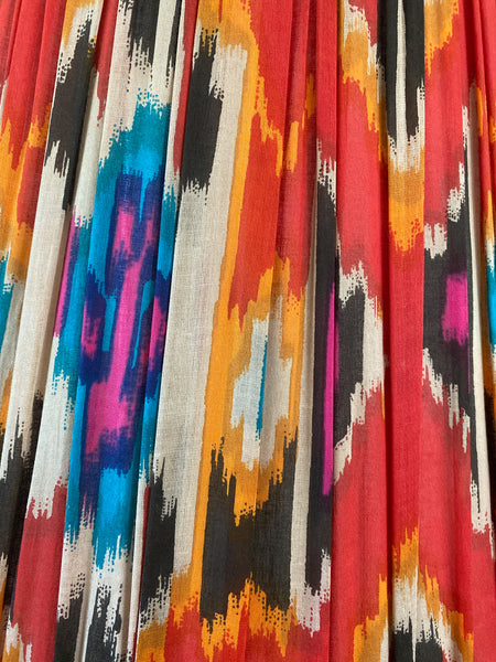 SALE Rosie Ikat Printed Gathered Lampshade